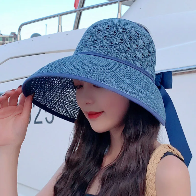 Big Brim Hats for Ladies Summer Bow Ribbon Hat Outdoor Casual Sunhats Foldable Hat Knit Breathable Caps Empty Top Women 's Cap
Big Brim Hats for Ladies Summer Bow Ribbon Hat Outdoor Casual Sunhats Foldable Hat Knit Breathable Caps Empty Top Women 's Cap