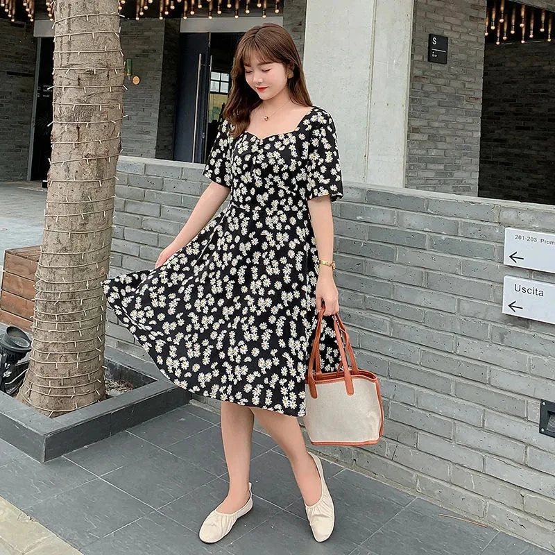 Fashion Little Daisy Floral short sleeve Chiffon dress Women Chic Korean Unlined big size dresses ladies 2021 new spring clothes
Fashion Little Daisy Floral short sleeve Chiffon dress Women Chic Korean Unlined big size dresses ladies 2021 new spring clothes