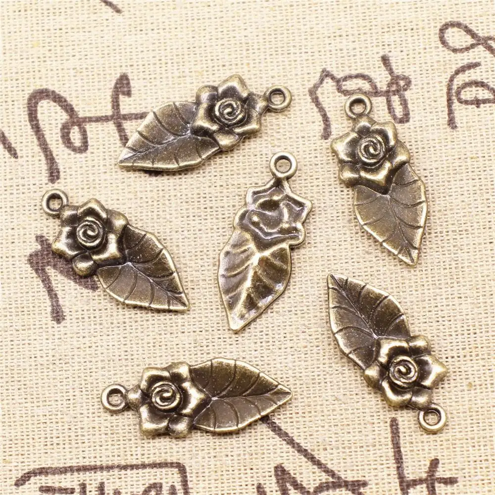 Supplies For Jewelry Making 10pcs 32x13mm Antique Bronze Color Flowers And Leaves Charms
Supplies For Jewelry Making 10pcs 32x13mm Antique Bronze Color Flowers And Leaves Charms