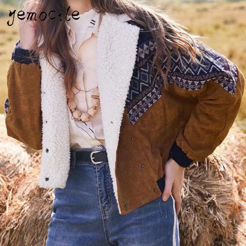 Women's Jacket Corduroy Lambswool Coat Women Faux Fur National Style Coat Ladies Outerwear 2021 Women Jackets Autumn Winter
Women's Jacket Corduroy Lambswool Coat Women Faux Fur National Style Coat Ladies Outerwear 2021 Women Jackets Autumn Winter