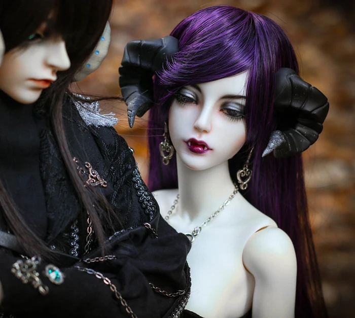 Высокое качество 1/3 bjd Breccia кукла человека в виде животного мордочка рога