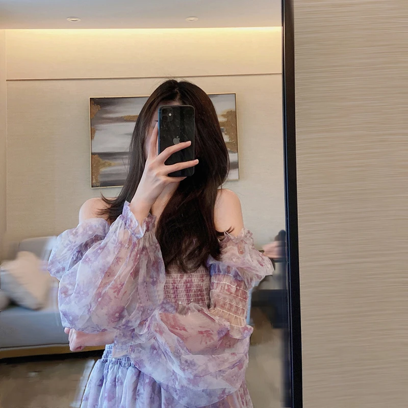 Early spring 2021new style dress women's purple gentle fashion waist slimming long skirt
Early spring 2021new style dress women's purple gentle fashion waist slimming long skirt