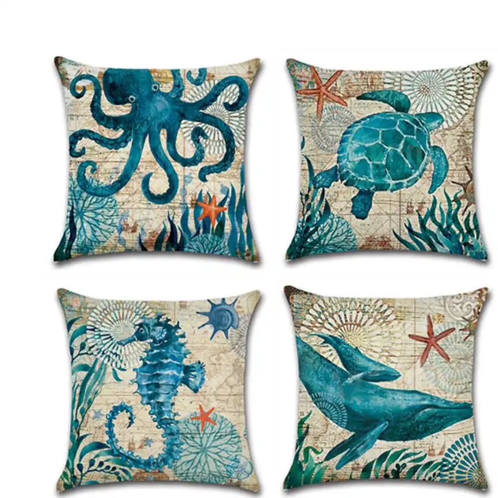 Starfish Prints Seahorse, Sea Turtle, Octopus, Whale Cushion Cover Linen Throw Pillow Car Home Decoration Pillowcase
Starfish Prints Seahorse, Sea Turtle, Octopus, Whale Cushion Cover Linen Throw Pillow Car Home Decoration Pillowcase