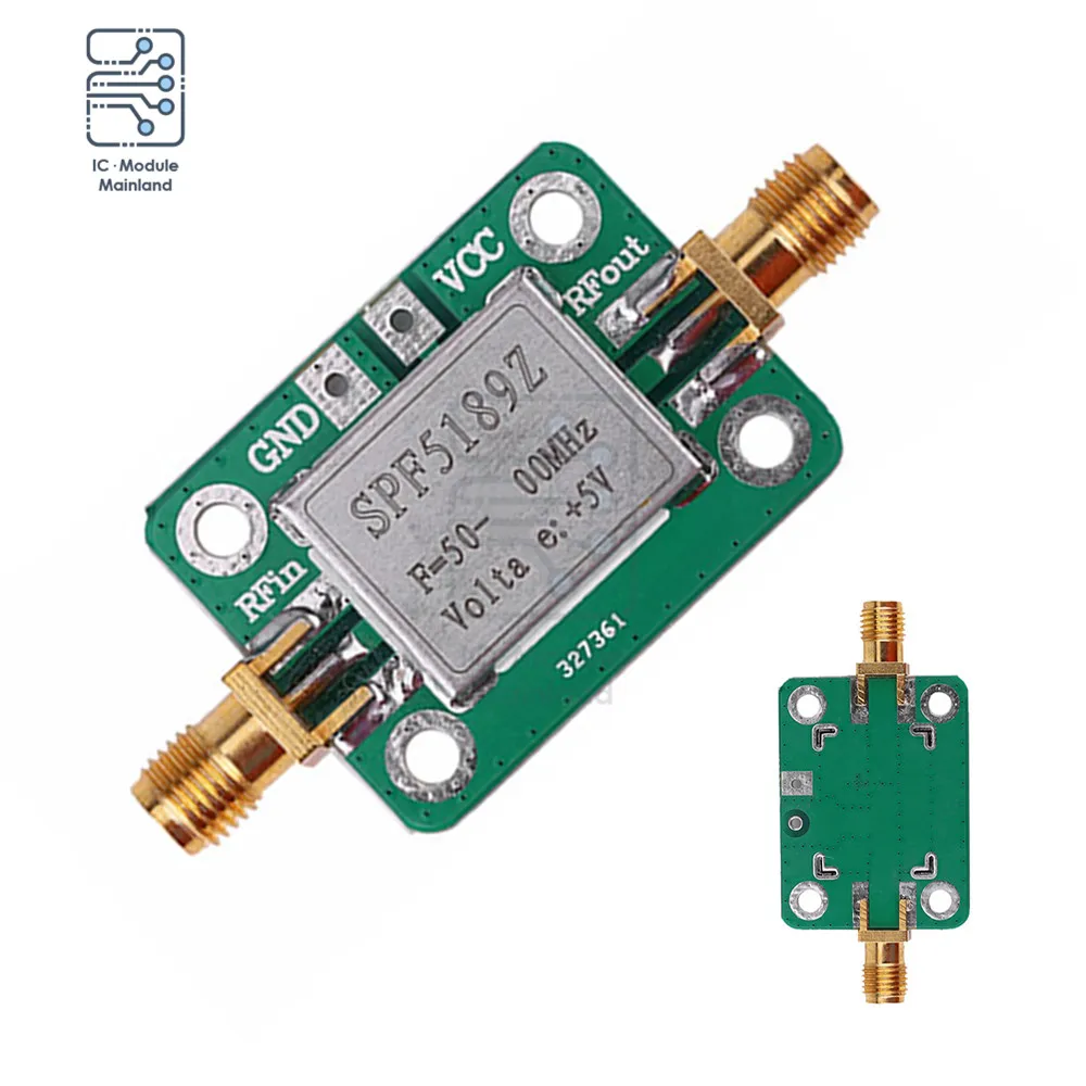 

Радиочастотный усилитель сигнала LNA 50-4000 МГц, модуль приемника с низким уровнем шума, защитная плата для Arduino SPF5189 NF = 0,6db inm
