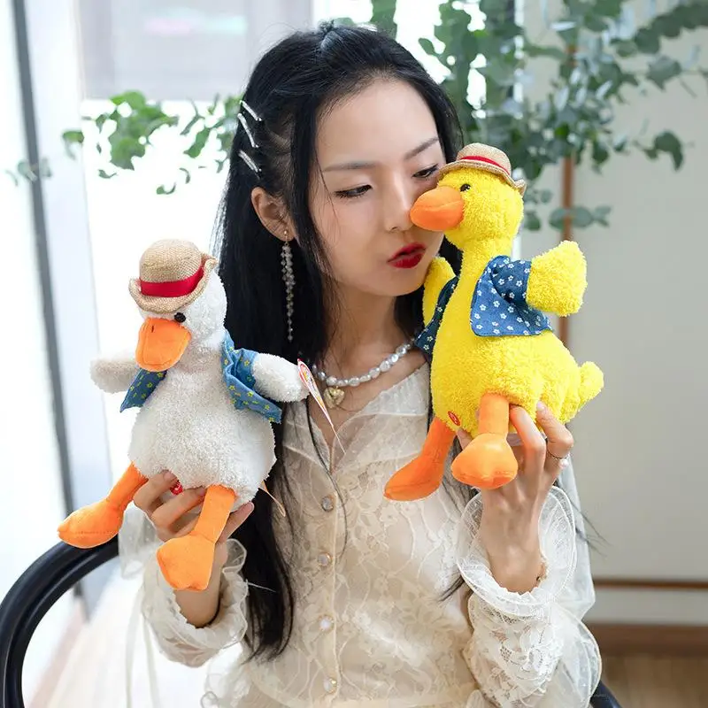 New Electric Duck Doll Stuffed Duck Funny Plush Toy Singing Dancing Talking Duck Kids Toy For Children Cute Stuff Christmas Gift 
New Electric Duck Doll Stuffed Duck Funny Plush Toy Singing Dancing Talking Duck Kids Toy For Children Cute Stuff Christmas Gift