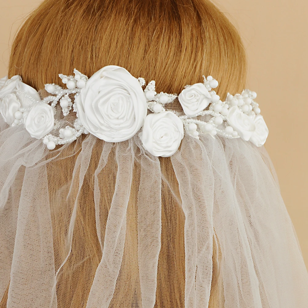 TRiXY VS323-W Flower Wedding Veils one-Layer With Comb White Ivory Bridal Veil for Bride for Marriage Wedding Accessories
TRiXY VS323-W Flower Wedding Veils one-Layer With Comb White Ivory Bridal Veil for Bride for Marriage Wedding Accessories