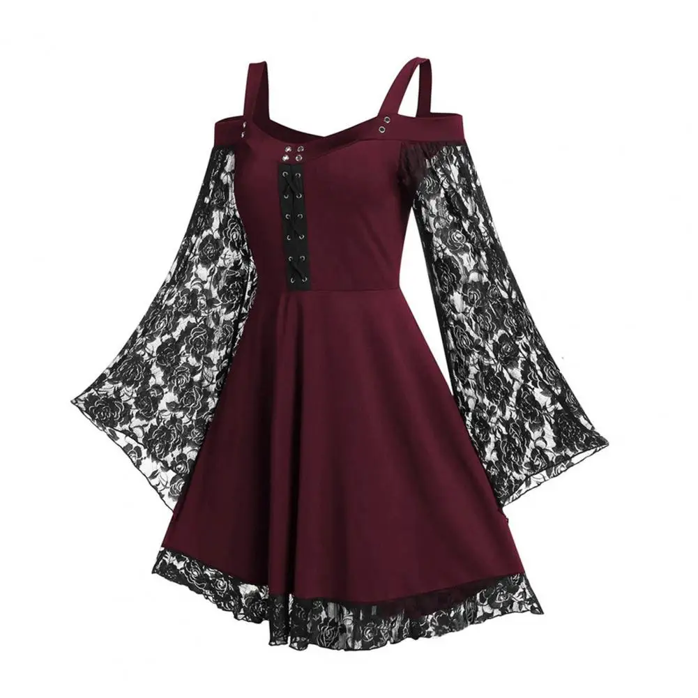 Женское винтажное кружевное платье в стиле пэчворк с рукавом-бабочкой и широким подолом
Женское винтажное кружевное платье в стиле пэчворк с рукавом-бабочкой и широким подолом