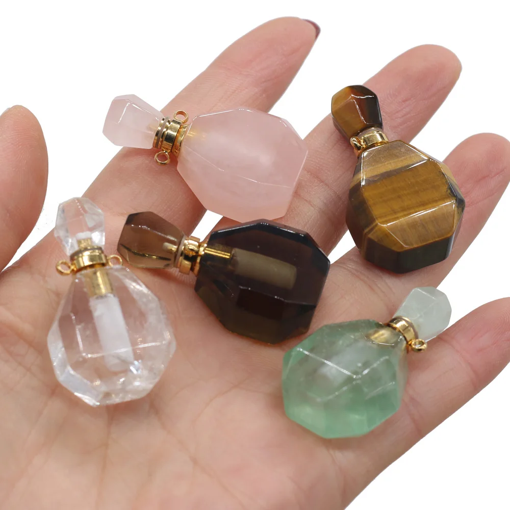 Natural Stone Perfume Bottle Pendant Section Semi-Precious For Jewelry Making DIY Necklace Accessory
Natural Stone Perfume Bottle Pendant Section Semi-Precious For Jewelry Making DIY Necklace Accessory