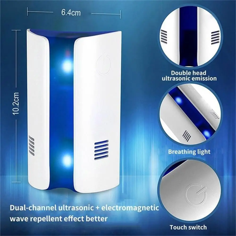 Ultrasonic Mosquito Repellent Electronic Pest Repeller Outdoor Mice Effective Anti-Mosquito Device Pests Control Home 50*13.5mm
Ultrasonic Mosquito Repellent Electronic Pest Repeller Outdoor Mice Effective Anti-Mosquito Device Pests Control Home 50*13.5mm