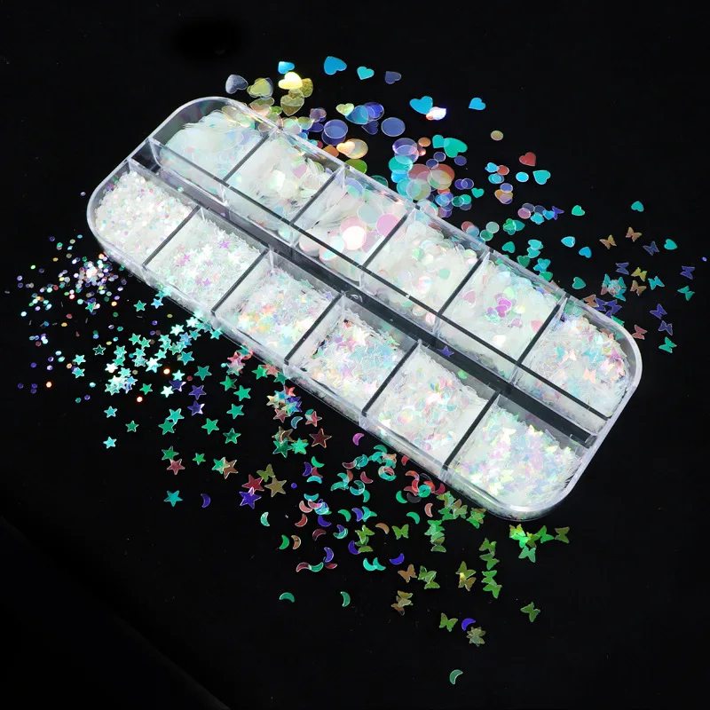 

1Box Heart Sequin Resin Filling AB White Glitter Sequins Diy Uv Epoxy Resin Mold Filler Nail Art Decor Crafts Jewelry Making