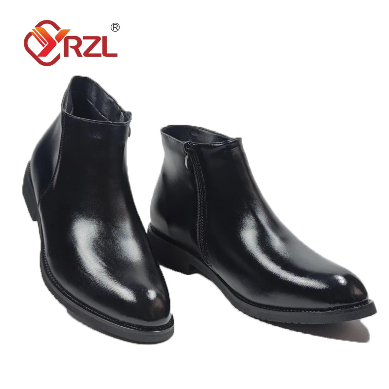 Men Boots Fashion YRZL Classic British Style Leather Boots for Men with Zipper Ankle Boots Men Botas Hombre Black Leather Boots
Men Boots Fashion YRZL Classic British Style Leather Boots for Men with Zipper Ankle Boots Men Botas Hombre Black Leather Boots