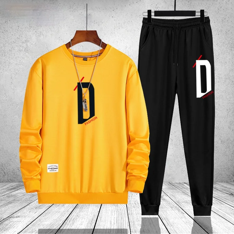 Tracksuit Men Casual Long Sleeve Hoodies Mens Clothing Brand Two Pieces Sweatshirt Outwear Pants Male Sportswear Set Plus Size 
Tracksuit Men Casual Long Sleeve Hoodies Mens Clothing Brand Two Pieces Sweatshirt Outwear Pants Male Sportswear Set Plus Size