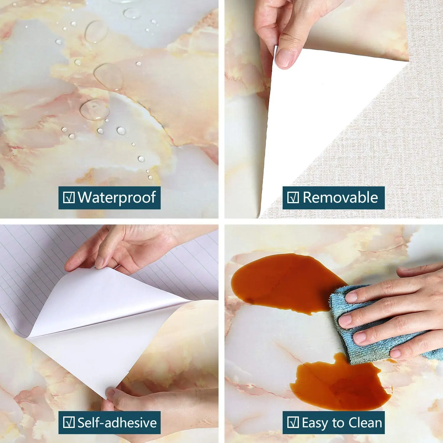 Gold Pink Marble Contact Paper Self Adhesive Wallpaper For Walls In Roll Stick and Peel Removable Waterproof Wall Covering Decor
Gold Pink Marble Contact Paper Self Adhesive Wallpaper For Walls In Roll Stick and Peel Removable Waterproof Wall Covering Decor