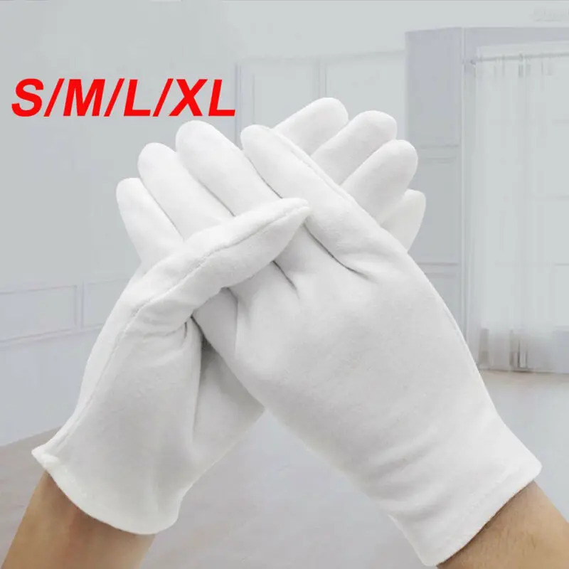 6 Pairs Unisex Handling Work Hands Protector Soft Costume Jewelry Silver Inspection Cotton White Gloves
6 Pairs Unisex Handling Work Hands Protector Soft Costume Jewelry Silver Inspection Cotton White Gloves