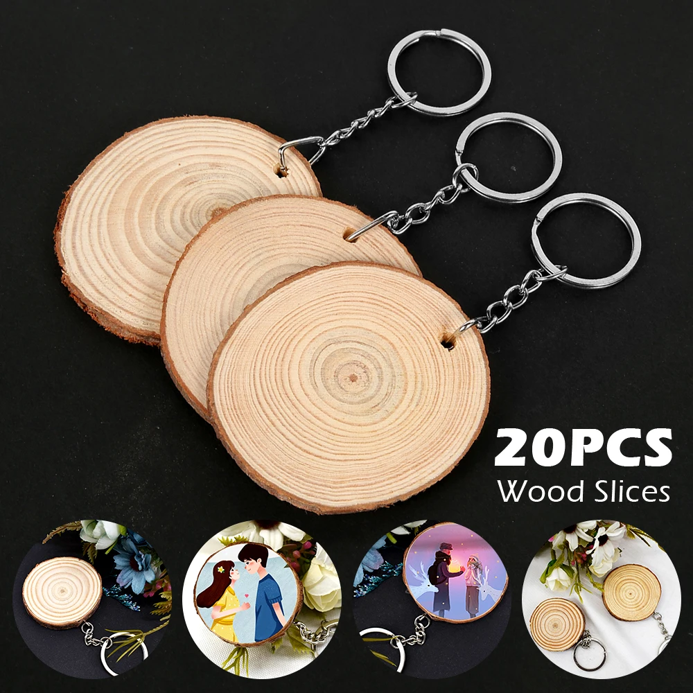 20pcs Round Shape Natural Wooden Ornament Unfinished Wood Slices With Keychain DIY Crafts Wedding Party Home Decoration
20pcs Round Shape Natural Wooden Ornament Unfinished Wood Slices With Keychain DIY Crafts Wedding Party Home Decoration