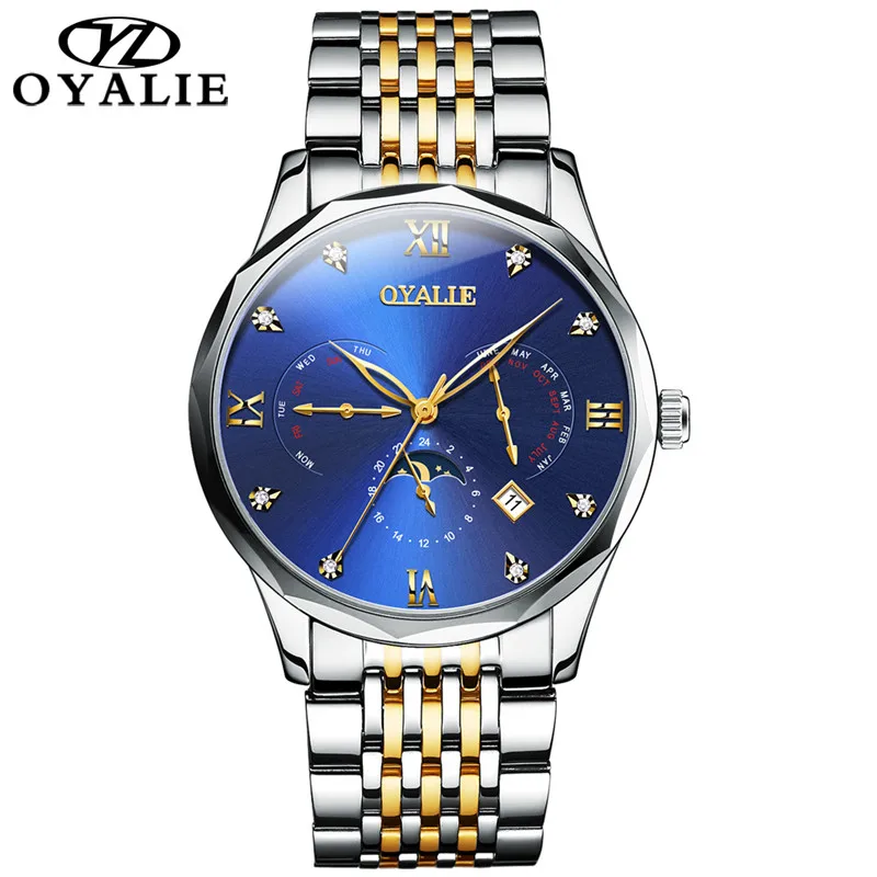 OYALIE New Men Watch Stainless Steel Calendar Automatic Mechanical Multifunction Luxury Waterproof Watch For Men Business Watch
OYALIE New Men Watch Stainless Steel Calendar Automatic Mechanical Multifunction Luxury Waterproof Watch For Men Business Watch
