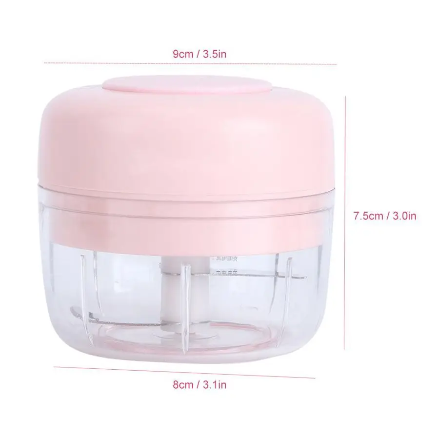 100ML Pink Garlic Grater Electric Food Garlic Crusher Meat Grinder Vegetable Chopper Household Supplies Spice Maker
100ML Pink Garlic Grater Electric Food Garlic Crusher Meat Grinder Vegetable Chopper Household Supplies Spice Maker