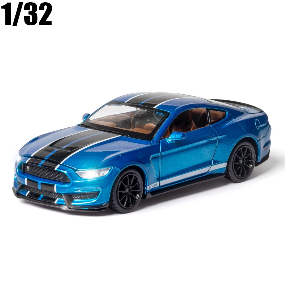 

1/32 Mustang Shelby GT350 Alloy Car Toy Model A Modified Car Model Pull Back Flashing Children's Toy Gift Free Shipping