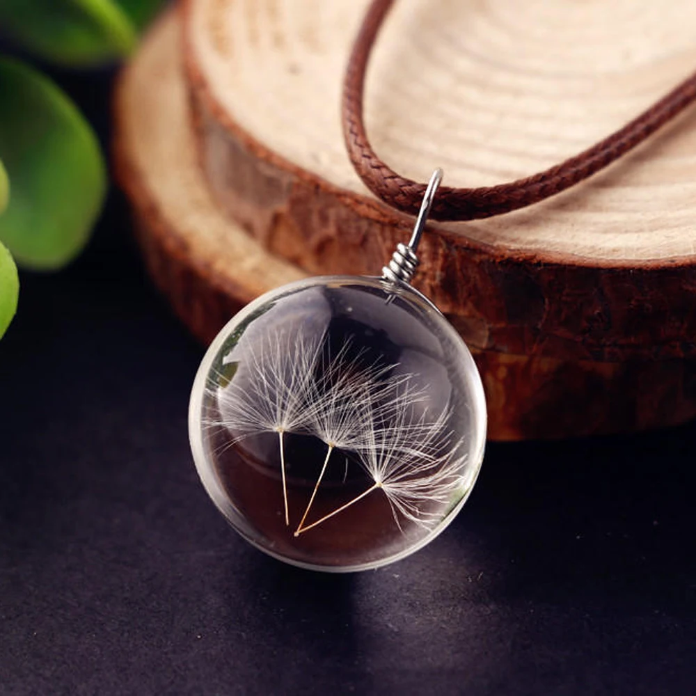 Women Necklace Dandelion Glass Ball Pendant Necklace Charm Trendy Natural Dandelion Pendant Transparent Lucky WISH Glass Ball
Women Necklace Dandelion Glass Ball Pendant Necklace Charm Trendy Natural Dandelion Pendant Transparent Lucky WISH Glass Ball