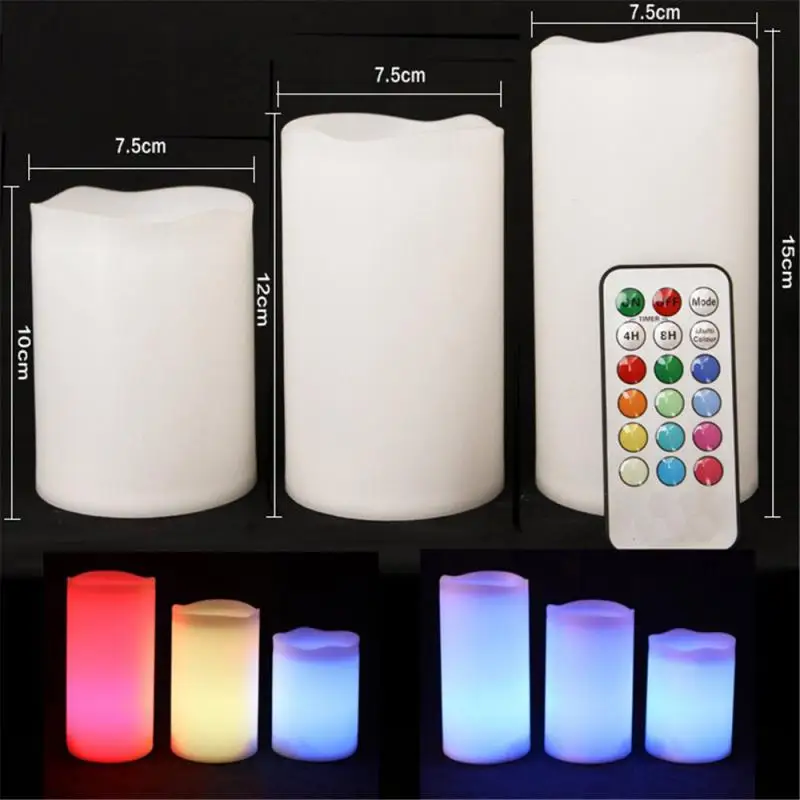 3Pcs/Set Remote Control LED Flameless Candle Lights New Year Candles Battery Powered Tea Lights Easter Candle Night Lights
3Pcs/Set Remote Control LED Flameless Candle Lights New Year Candles Battery Powered Tea Lights Easter Candle Night Lights