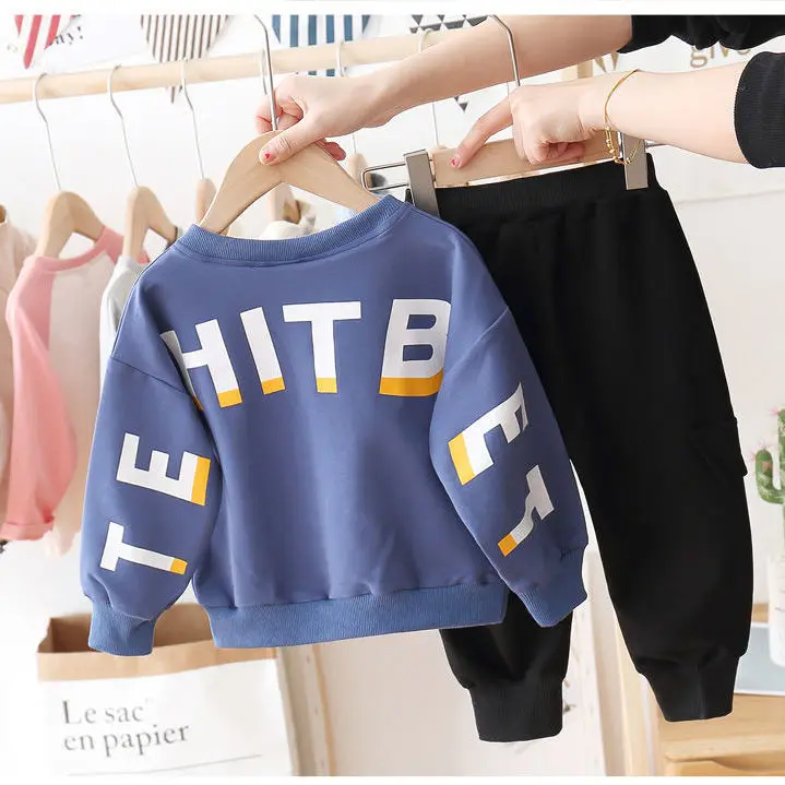 Children's Clothing Sets Boys New Fashion Korean Style of Spring and Autumn Sweater, Two-piece Suit for Kids
Children's Clothing Sets Boys New Fashion Korean Style of Spring and Autumn Sweater, Two-piece Suit for Kids