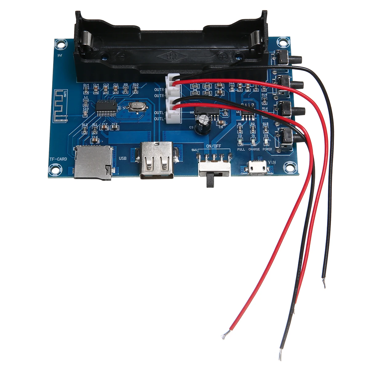 Newest bluetooth V4.0 Receiving Amplifier Boards Power Supply Amplifier Module Rechargeable 18650 battery AMP Board 5W+5W
Newest bluetooth V4.0 Receiving Amplifier Boards Power Supply Amplifier Module Rechargeable 18650 battery AMP Board 5W+5W