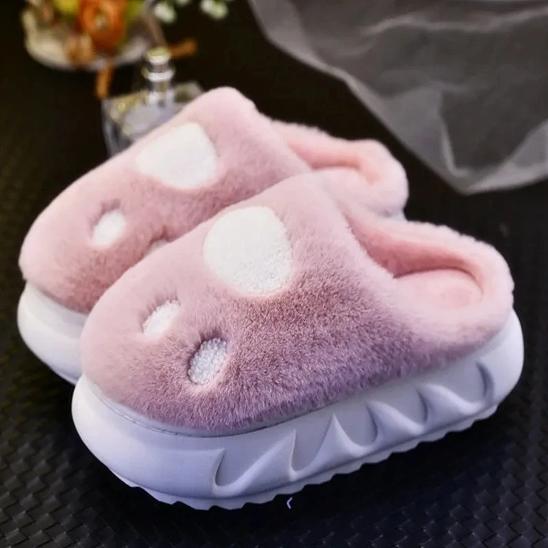 Fashion Claw Print Pink Slippers Girls Height Increasing Platform Indoor Shoes for Women 2021 New Winter Pawprint Plush Slipper
Fashion Claw Print Pink Slippers Girls Height Increasing Platform Indoor Shoes for Women 2021 New Winter Pawprint Plush Slipper
