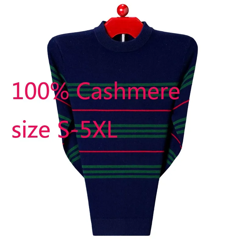 New Arrival Fashion High Quality Autumn And Winter Striped Knitted O-neck Pullovers 100% Cashmere Sweater Plus Size S-4XL 5XL
New Arrival Fashion High Quality Autumn And Winter Striped Knitted O-neck Pullovers 100% Cashmere Sweater Plus Size S-4XL 5XL