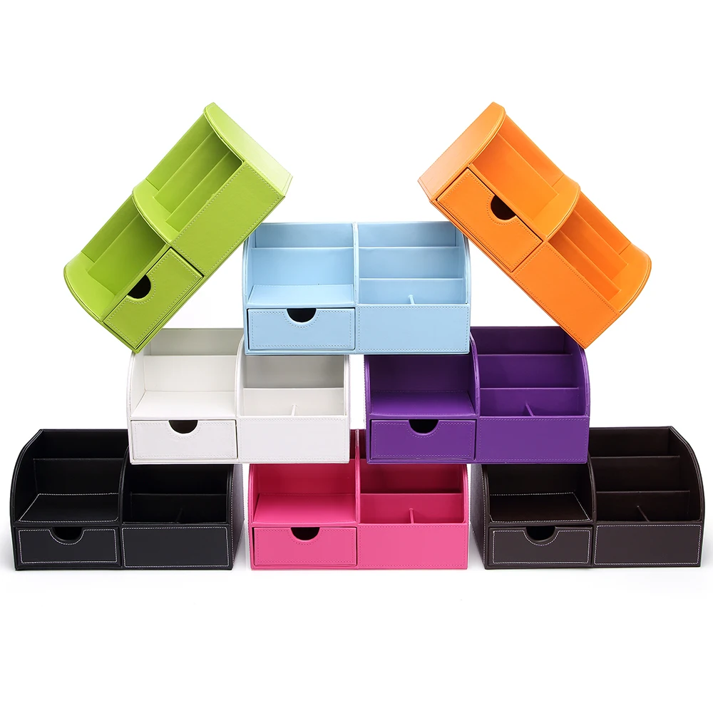 Home Office Storage PU Leather Desk Organizer Storage Box Pen Pencil Holder Remote Control holder Name Card Stand
Home Office Storage PU Leather Desk Organizer Storage Box Pen Pencil Holder Remote Control holder Name Card Stand
