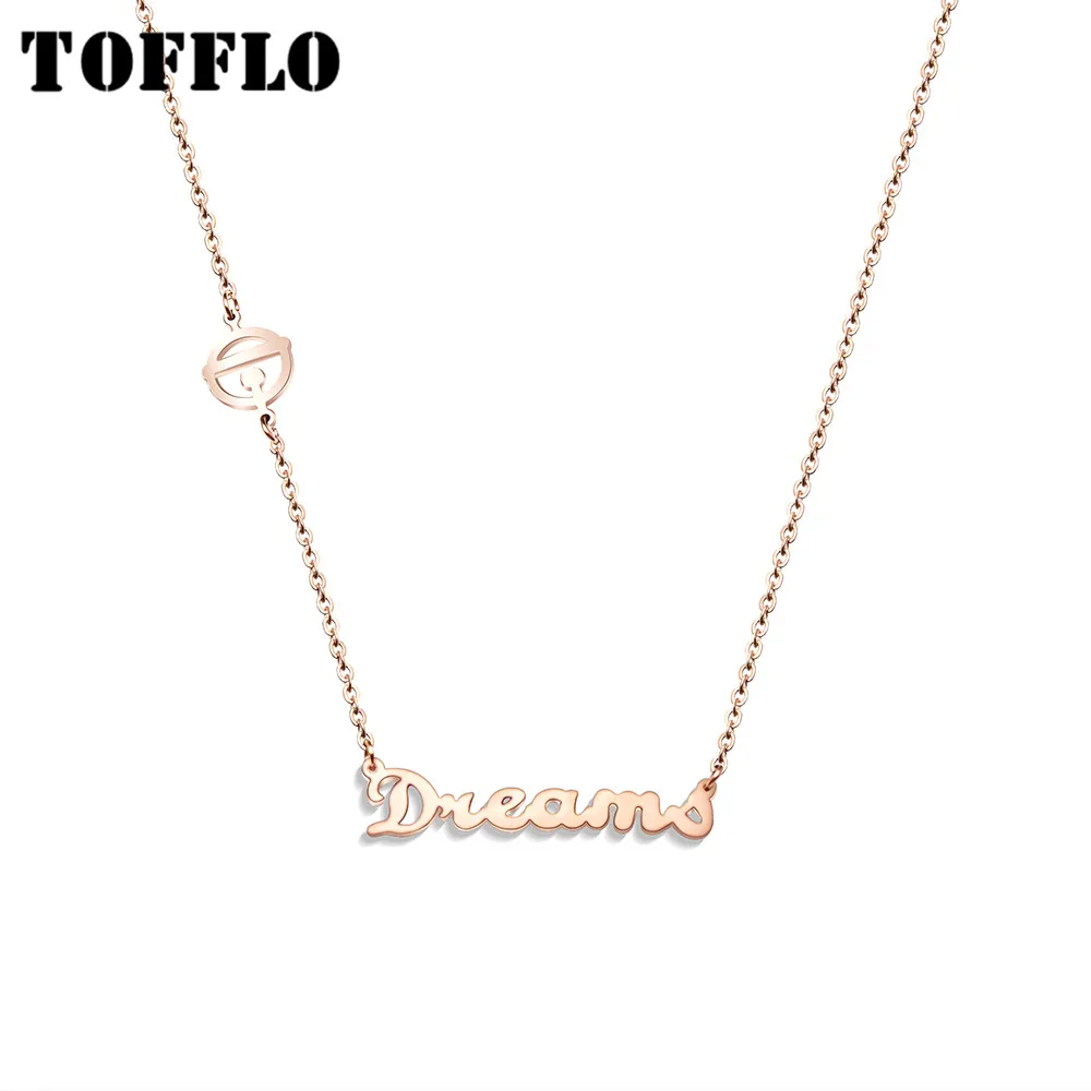 TOFFLO Stainless Steel Jewelry Bell Letter Dream Necklace Female Lovely Sweet Clavicle Chain BSP109
TOFFLO Stainless Steel Jewelry Bell Letter Dream Necklace Female Lovely Sweet Clavicle Chain BSP109