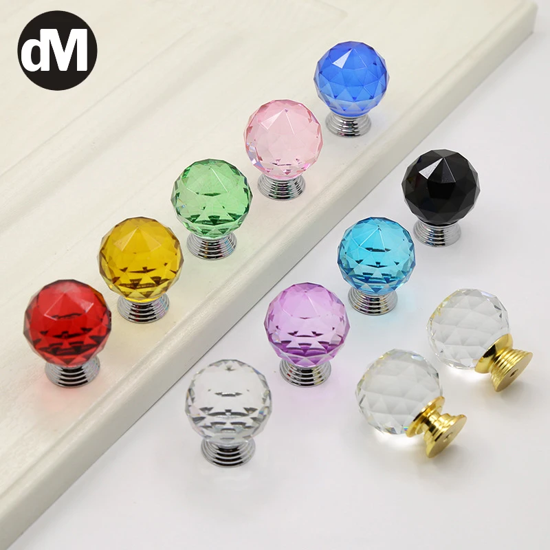 DM Multicolored 30mm Crystal Wardrobe Knob Handles Glass Ball Drawer Cabinet Door Round Cabinet Furniture Fittings Hardware 2021
DM Multicolored 30mm Crystal Wardrobe Knob Handles Glass Ball Drawer Cabinet Door Round Cabinet Furniture Fittings Hardware 2021