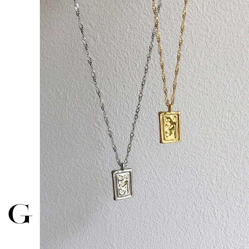 GHIDBK Minimalist Tin-foil-like Square Charms Pendant Necklaces Street Style Statement Collars Chokers Stainless Steel Jewelry
GHIDBK Minimalist Tin-foil-like Square Charms Pendant Necklaces Street Style Statement Collars Chokers Stainless Steel Jewelry