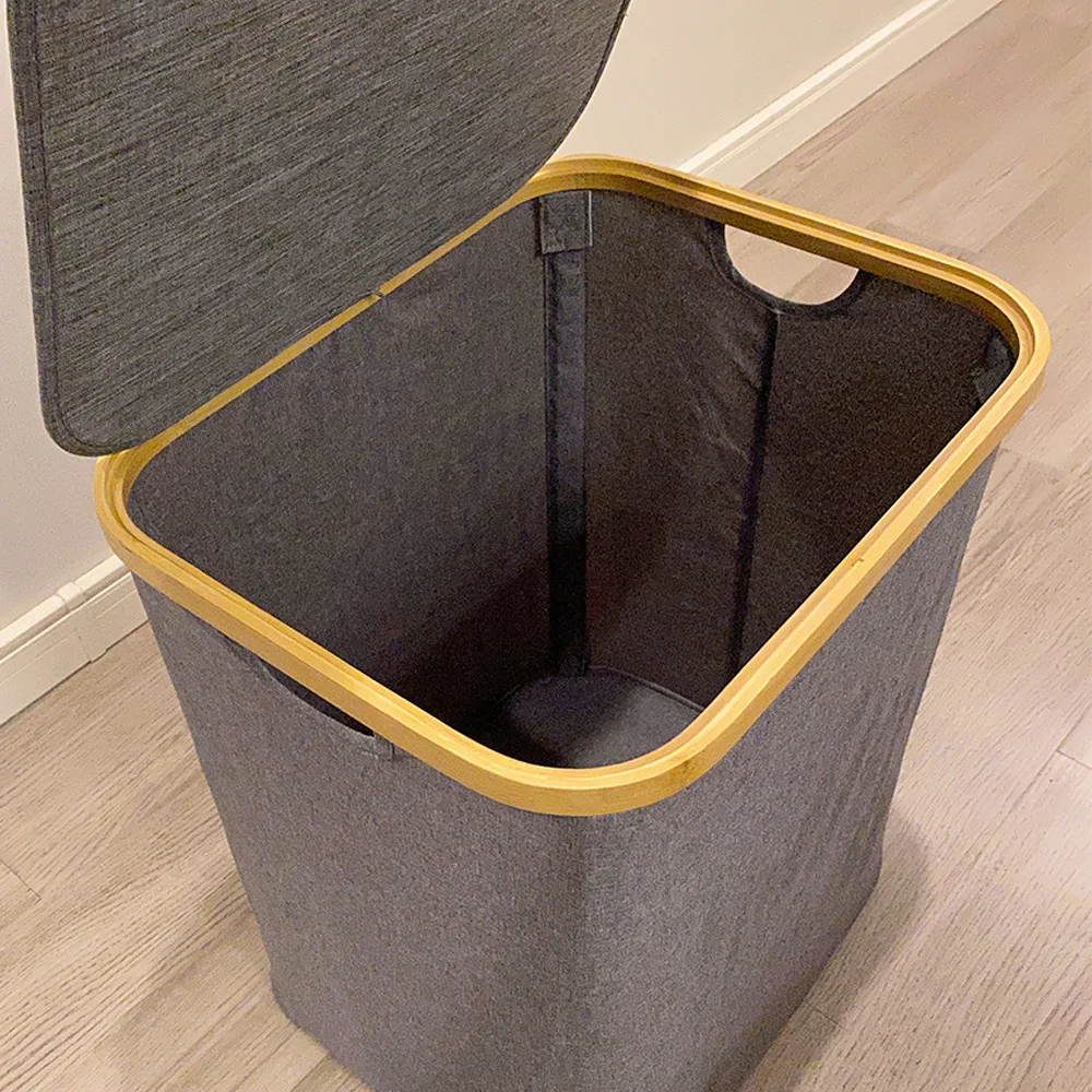 Bamboo Waterproof Oxford Cloth 40.5*33 * 45cm Foldable Covered Dirty Clothes Basket Dirty Clothes Storage Basket organizer box
Bamboo Waterproof Oxford Cloth 40.5*33 * 45cm Foldable Covered Dirty Clothes Basket Dirty Clothes Storage Basket organizer box