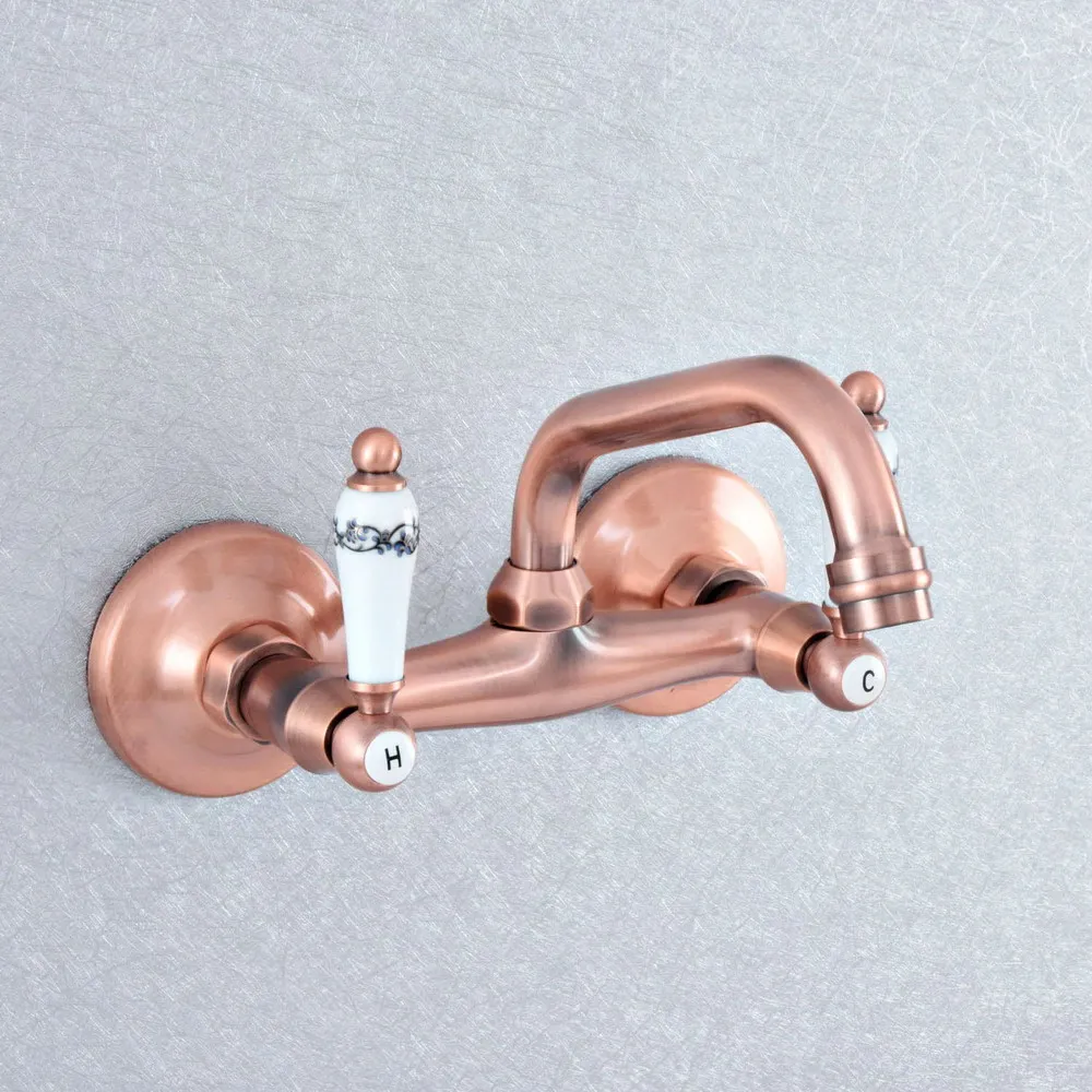 Antique Red Copper 2 Ceramic Handle Two Hole Wall Kitchen Bathroom Basin Faucet Sink Cold Hot Mixer Tap Swivel Spout 360' dsf869
Antique Red Copper 2 Ceramic Handle Two Hole Wall Kitchen Bathroom Basin Faucet Sink Cold Hot Mixer Tap Swivel Spout 360' dsf869