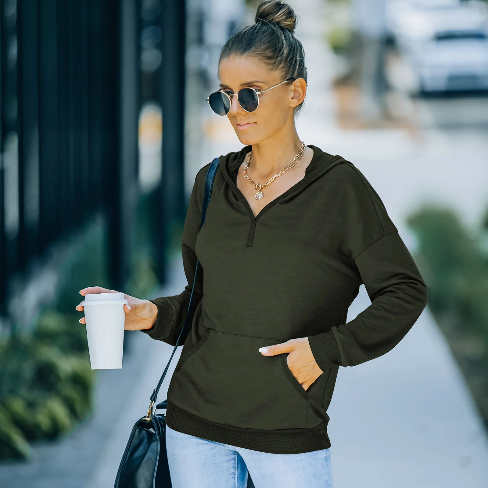 Autumn Spring Casual Women Hoodies Hooded Army Green Black Wine Red Female Tops Pocket Long Sleeve Jumper Loose Sweatshirt
Autumn Spring Casual Women Hoodies Hooded Army Green Black Wine Red Female Tops Pocket Long Sleeve Jumper Loose Sweatshirt