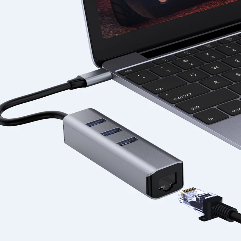 Type C to RJ45 Hub Gigabit Ethernet High Speed Adapter Portable for Home Office VDX99
Type C to RJ45 Hub Gigabit Ethernet High Speed Adapter Portable for Home Office VDX99
