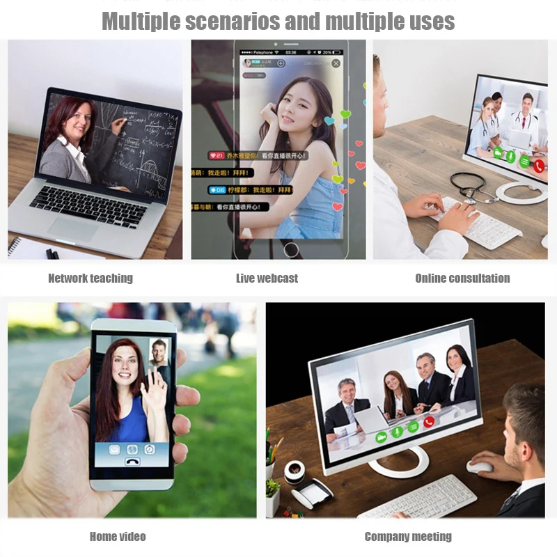 Webcam 4K Uhd 3840X2160P Webcam 800W Pixels Computer Camera 120 Groothoek Web Camera Met Microfoon