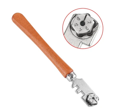 Multifunctional Portable Six-wheel Glass Cutter High-strength Roller Mahogany Round Flat Handle Glass Knife Craft Cutting Tool
Multifunctional Portable Six-wheel Glass Cutter High-strength Roller Mahogany Round Flat Handle Glass Knife Craft Cutting Tool