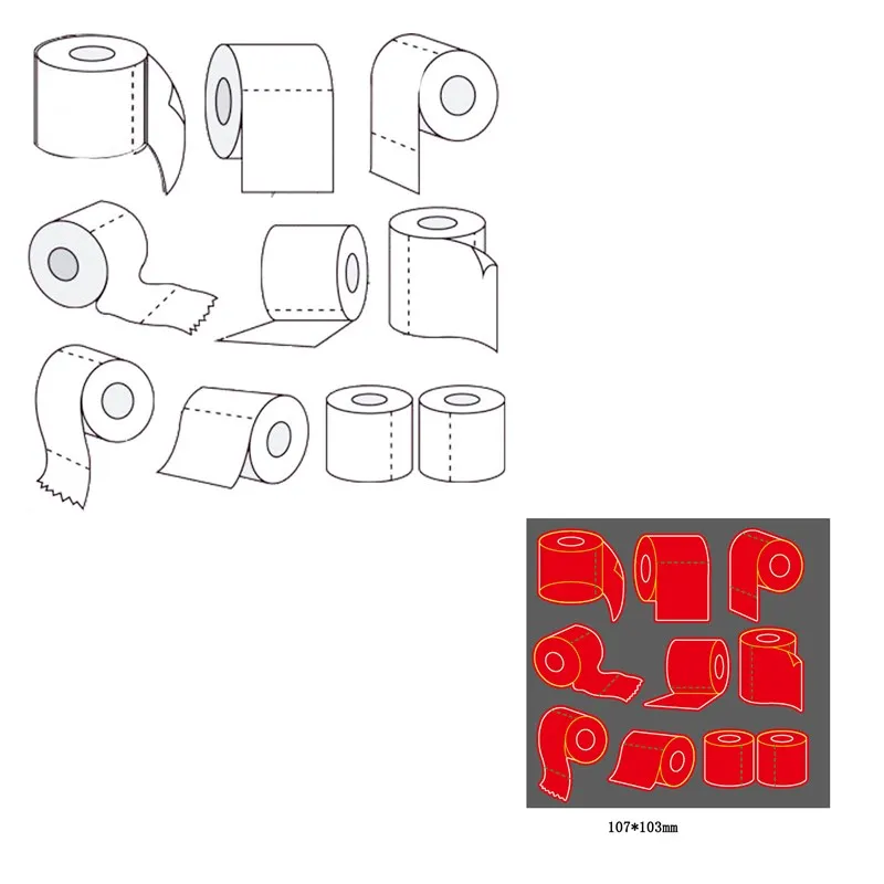 Metal Cutting Die toilet paper DIY Scrapbooking Paper Cards Decorative Craft Embossing
Metal Cutting Die toilet paper DIY Scrapbooking Paper Cards Decorative Craft Embossing