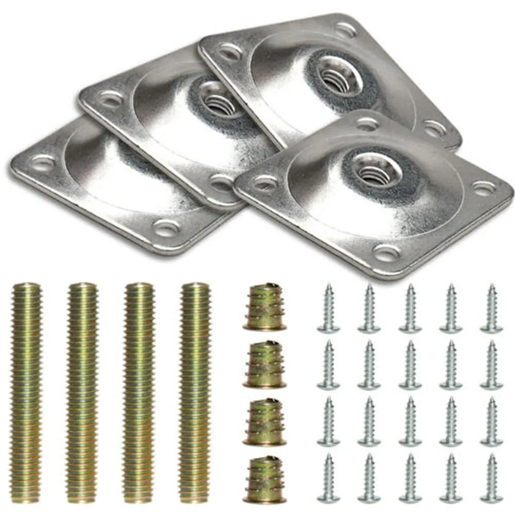 24pcs/set Level Or Angled Leg Fixing Mounting Plates Metal Dowel M8 Screws M3.5 For Securely Sofas Chairs Coffee Table Furniture
24pcs/set Level Or Angled Leg Fixing Mounting Plates Metal Dowel M8 Screws M3.5 For Securely Sofas Chairs Coffee Table Furniture