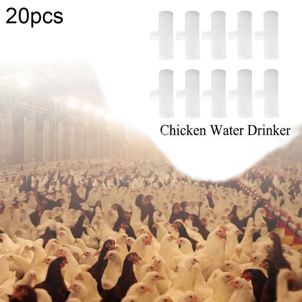 20pcs 1/2 Inch PVC T-Shaped Pipe Joint Automatic Drinker Cup/Nipple Chicken PVC Drinking Cups Backyard Poultry Supplies
20pcs 1/2 Inch PVC T-Shaped Pipe Joint Automatic Drinker Cup/Nipple Chicken PVC Drinking Cups Backyard Poultry Supplies