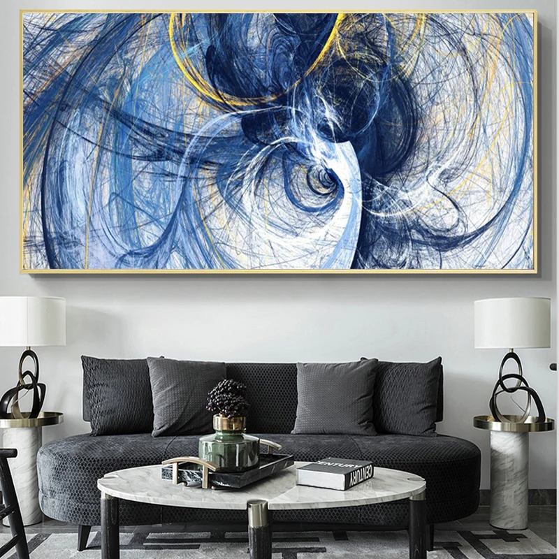Abstract Creative Blue Lines Pictures Wall Art Posters and Prints Modern Art Oil Painting on Canvas for Living Room Decor
Abstract Creative Blue Lines Pictures Wall Art Posters and Prints Modern Art Oil Painting on Canvas for Living Room Decor