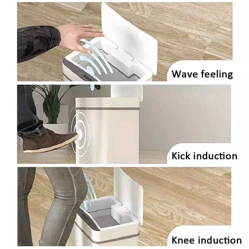12L Smart Trash Can Automatic Induction Infrared Motion Sensor Dustbin Bathroom Household Waste Garbage Bin ,White
12L Smart Trash Can Automatic Induction Infrared Motion Sensor Dustbin Bathroom Household Waste Garbage Bin ,White