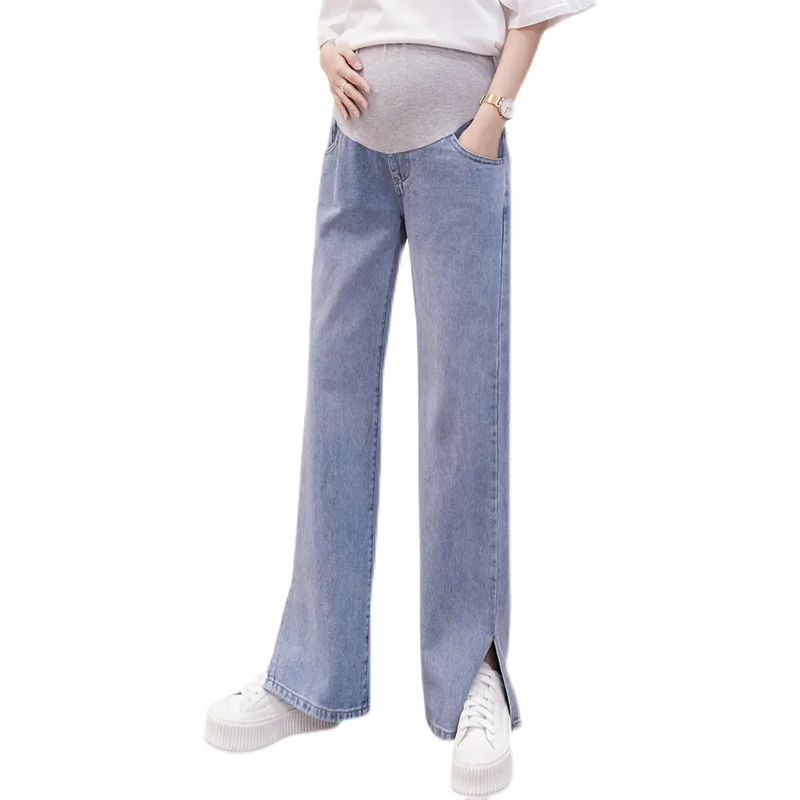 6610 Thin Denim Maternity Full Long Jeans Adjustable Belly Wide Leg Loose Straight Pants for Pregnant Women Side Split Pregnancy
6610 Thin Denim Maternity Full Long Jeans Adjustable Belly Wide Leg Loose Straight Pants for Pregnant Women Side Split Pregnancy