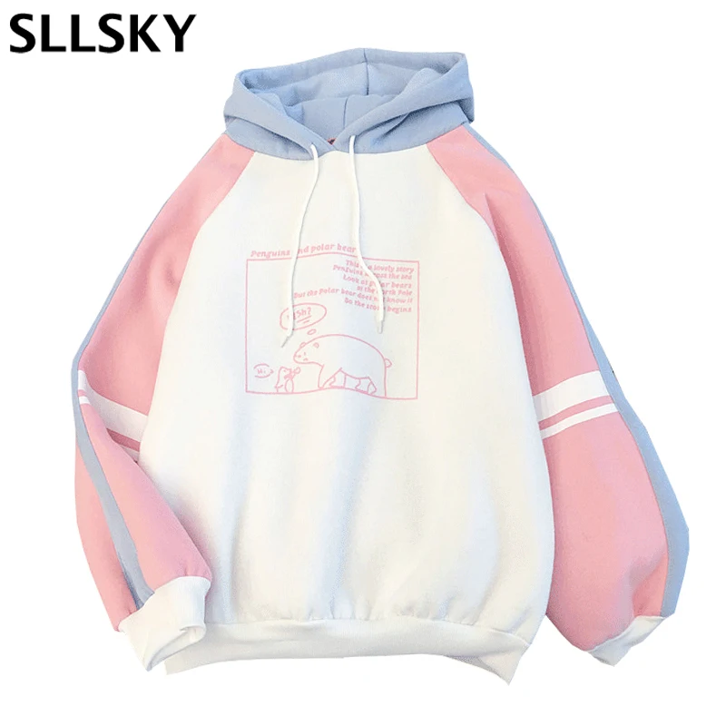 Sllsky Hooded Sweatshirt Women Spring Autumn New Fashion Long Sleeves Letter Harajuku Print Thicken Velvet Pullover O-neck Tops
Sllsky Hooded Sweatshirt Women Spring Autumn New Fashion Long Sleeves Letter Harajuku Print Thicken Velvet Pullover O-neck Tops