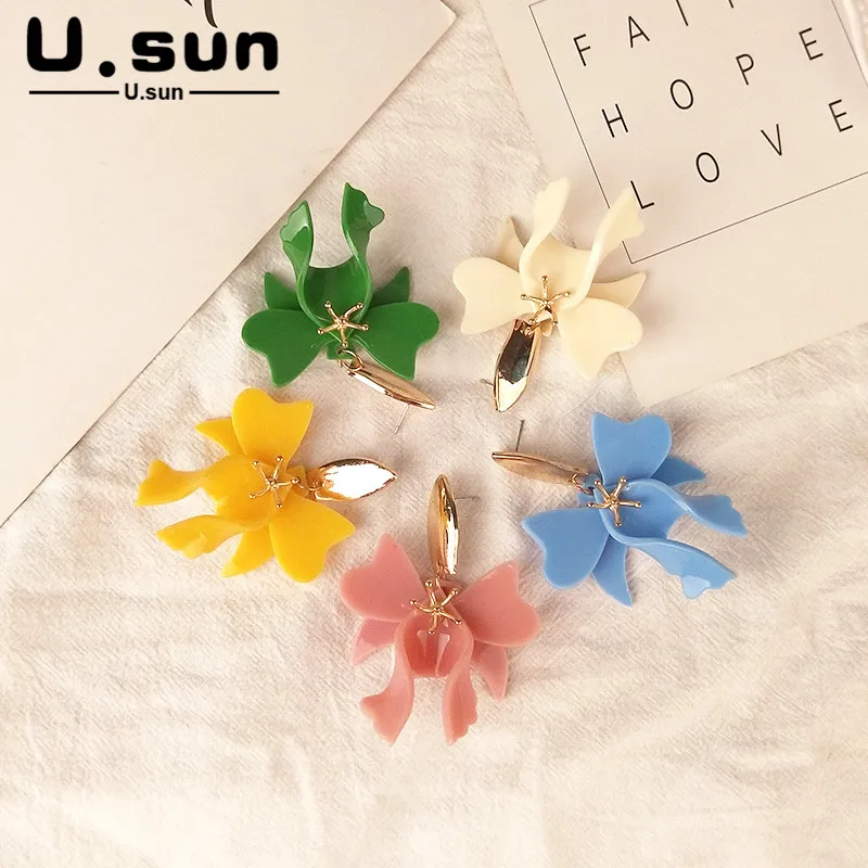 U.Sun Fashionable Trendy Earring Minimalist Flower Earrings for Women Jewelry Vintage Creative Girls Ear Drop Resin Charm Dangle
U.Sun Fashionable Trendy Earring Minimalist Flower Earrings for Women Jewelry Vintage Creative Girls Ear Drop Resin Charm Dangle