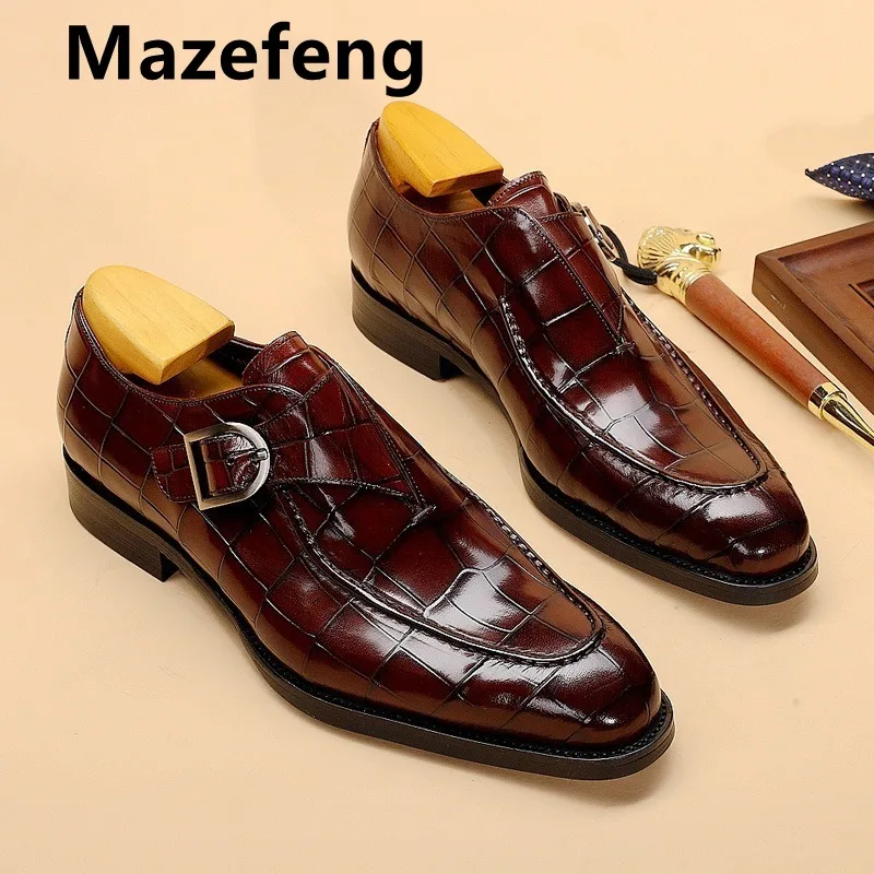 2021 Classic Crocodile Pattern Business Flat Shoes Men Designer Formal Dress Leather Shoes Men's Loafers Christmas Party Shoes
2021 Classic Crocodile Pattern Business Flat Shoes Men Designer Formal Dress Leather Shoes Men's Loafers Christmas Party Shoes