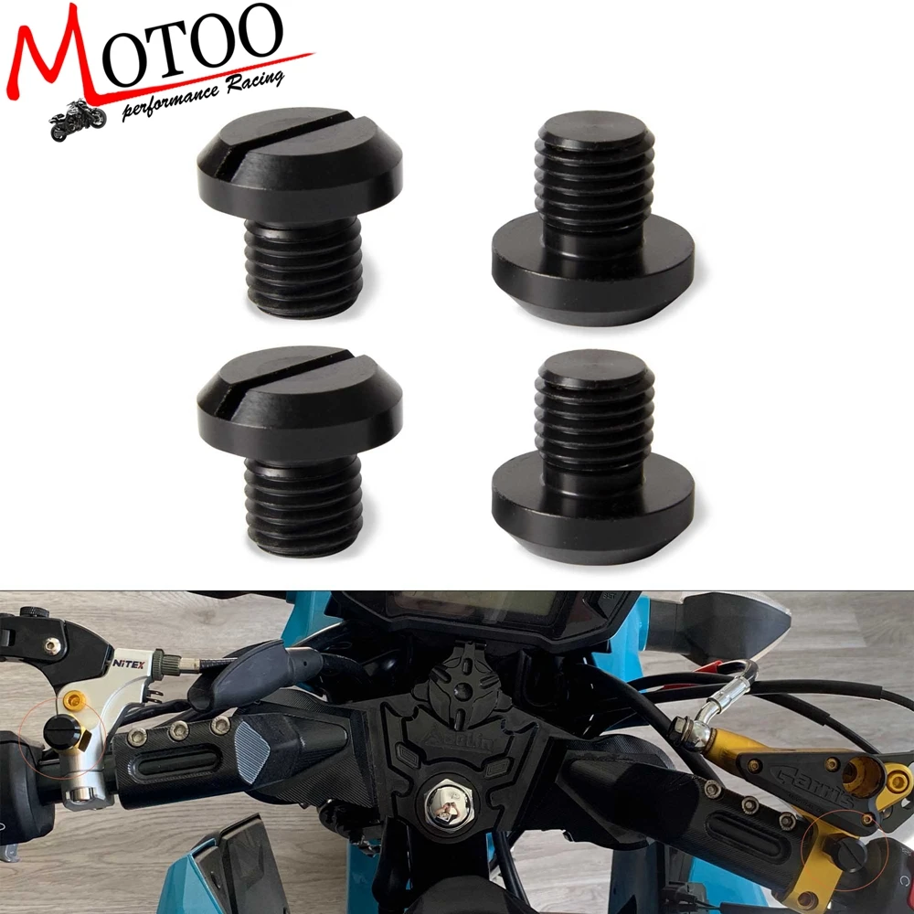 4 шт. винты с заглушкой для зеркала мотоцикла M10 * 1 25 крышки болтов Yamaha FZ07 FZ09 FZ1 FZ8 MT07