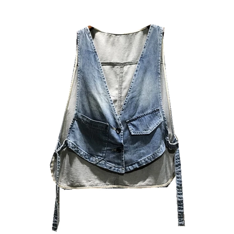 Village Denim Jeans Vest Women Loose Retro Denim Waistcoat 2020 Spring and Autumn New Sleeveless All-match Cropped Jacket Vests
Village Denim Jeans Vest Women Loose Retro Denim Waistcoat 2020 Spring and Autumn New Sleeveless All-match Cropped Jacket Vests