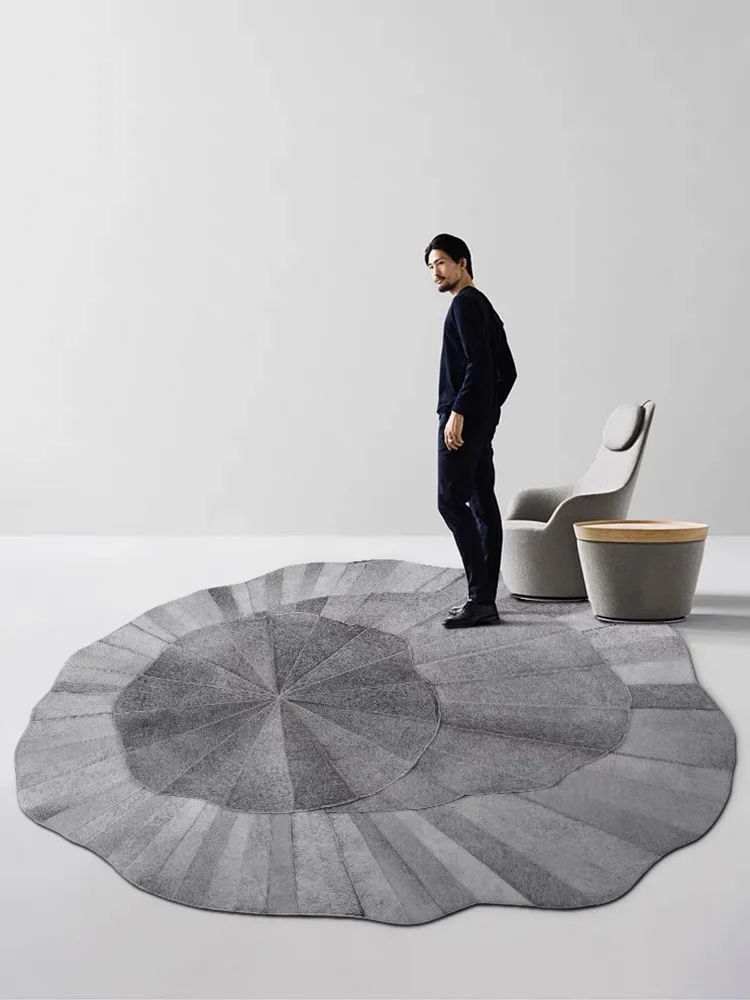 Villa Lotus Pattern Natural Handmade Patchwork Cowhide Rug Modern Living Room Gray Carpet Home Mats Customization
Villa Lotus Pattern Natural Handmade Patchwork Cowhide Rug Modern Living Room Gray Carpet Home Mats Customization